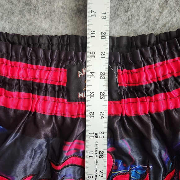 Ambush Muay Thai Shorts 3XL Horror Freddy Jason Scream Art Floral MMA Fighting - Picture 12 of 13